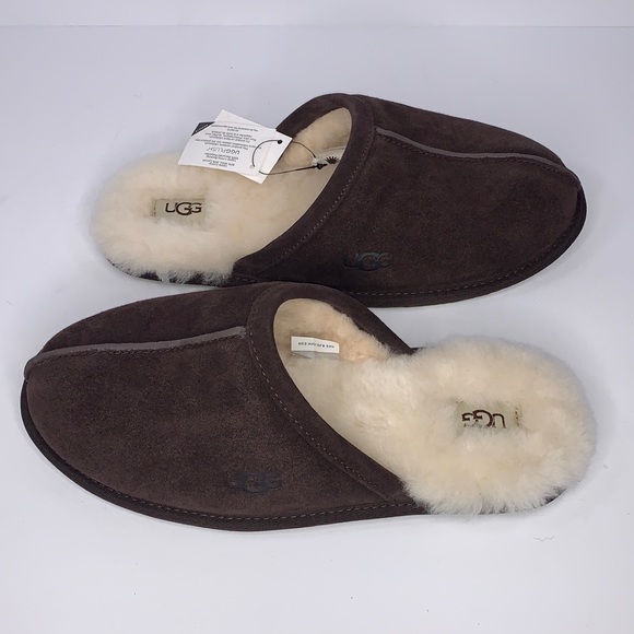 New UGG Men’s Espresso Scuff Slippers size 9 - Picture 3 of 7